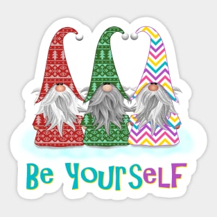 Be Yours-Elf Three Christmas Gnomes Sticker